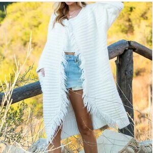 Boho Long Fringed Cardigan NEW!